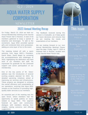 Aqua WSC Newsletter - July Issue thumbnail